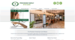 Desktop Screenshot of precisionfamilyeyecare.com