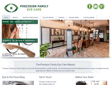 Tablet Screenshot of precisionfamilyeyecare.com